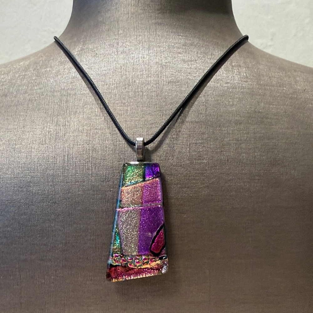 Colorful Geometric Pendant Necklace
